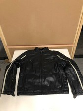 MENS SPIDI LEATHER MOTORCYCLE JACKET SIZE XL MODEL P53 BLACK COLOR WITH PROTECTION