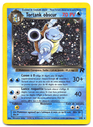 Carte pokémon tortank - pokémon, obscur