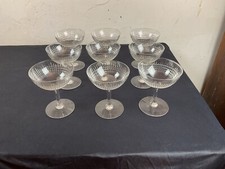 9 crystal champagne glasses BACCARAT model NANCY 11.5 cm - glass table service