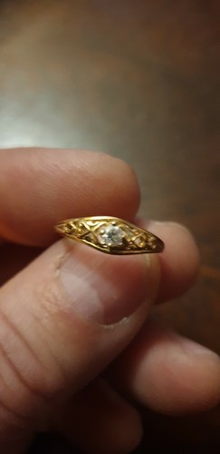 Bague 18k avec - avec, diamant