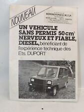 DUPORT 311 - advertising leaflet (car advertising without cart license)