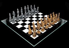 Jeu D'Échecs Egypte - Or Vs. Noir - Mythologie Décoration Échec