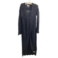 Odd Molly Duster Cardigan sz 2 (M) Gray Sweater Pockets Long Sleeve Whimsigoth