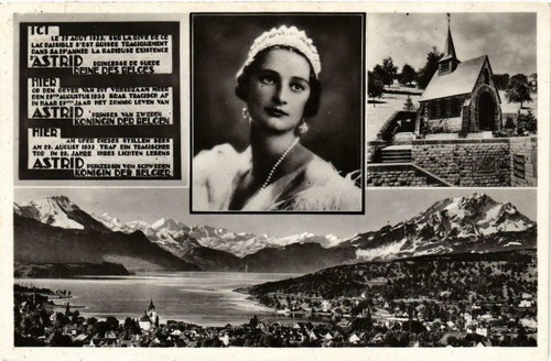 Cpa astrid reine des - cpa,