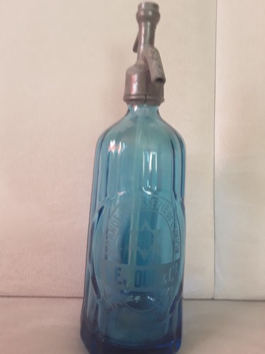 Bouteille siphon bleu avec - siphon,