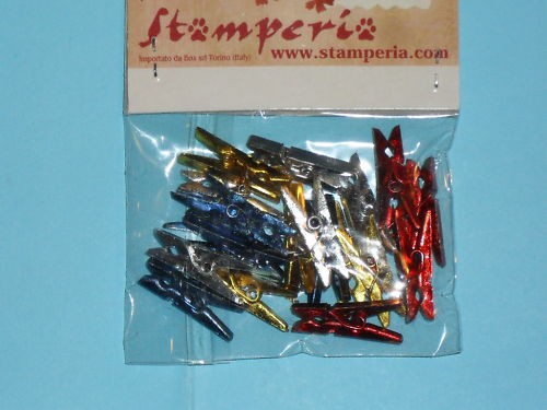 Pinces linge bleu - pinces,