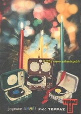 OLD ADVERTISEMENT 1958 ELECTROPHONE SUITCASE TOUR DISC TEPPAZ NOEL YEAR AD