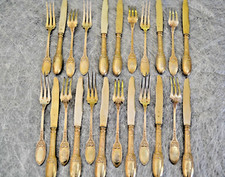 service couverts à fruits dessert argent vermeil empire cygne maillard