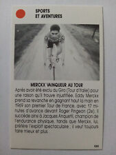 EDDY MERCKX Belgique Card Star Cyclisme cycling French Edition 1987 87