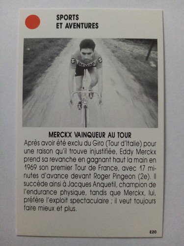 Eddy merckx belgique card - belgique,