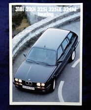 BMW 3 Series E30 Touring Brochure 1/1990, 318i 320i 325i 325iX 324td