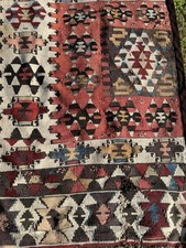 Antique Ethnic Rug Handmade Ethnic Rug & Hanging