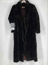 La Maison De La Fausse Fourrure Womens Brown Fur Winter Overcoat Size XS