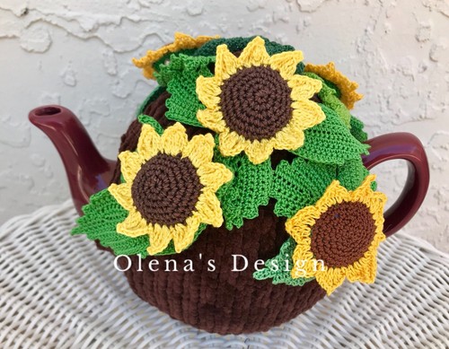 Crochet tea cozy - , brown