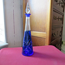 1 Saint Louis Crystal Blue Liqueur Carafe