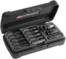 Facom NHX14A 1/2" Drive Impact Bit Set Hex, Torx & Philips Complete With Box