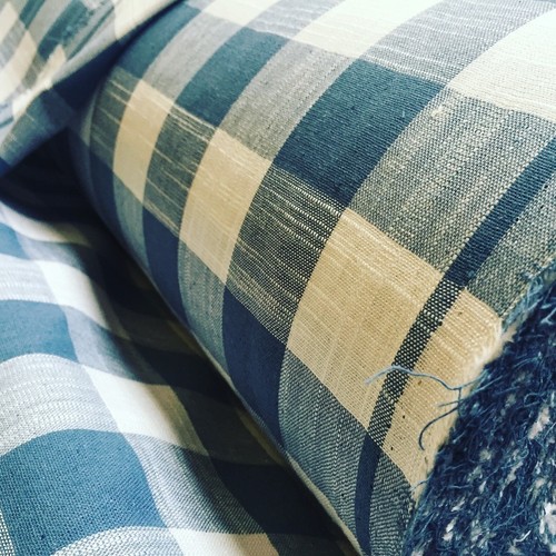 Tissu lin carreaux vichy - lin,