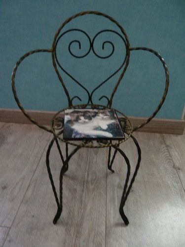 Petit fauteuil fer forge avec - fer,