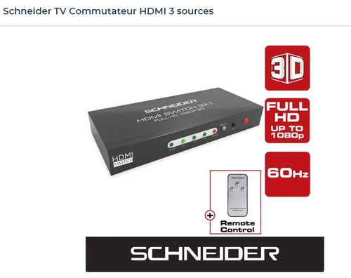 Schneider commutateur hdmi - commutateur,