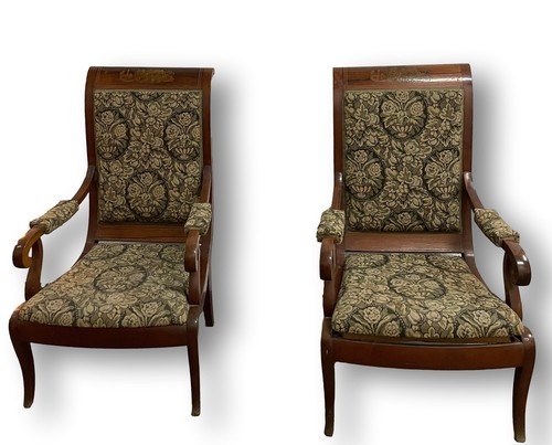 Paire fauteuils empire - paire,