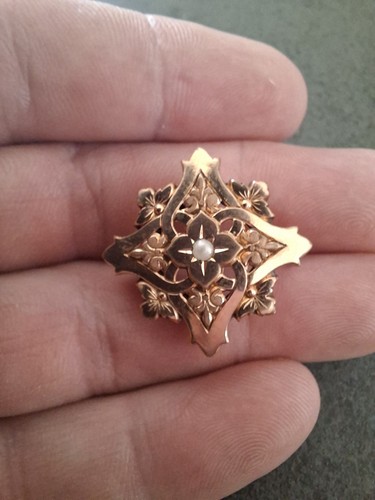 Ancienne broche plaqué - ancienne,