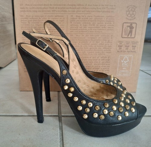 Escarpins noirs clous - noirs, à