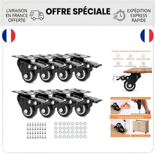 Roulettes meuble 40mm - roulettes,