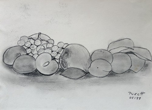 Dessin fruits sur une table - fruits,