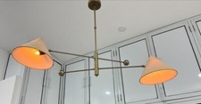 Lustre moderne en laiton brut