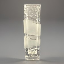 Peill & Putzler Style Vase Cristal Vintage Double Effets Dépoli Transparent