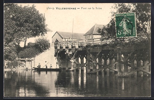Cpa villemoyenne pont - cpa,