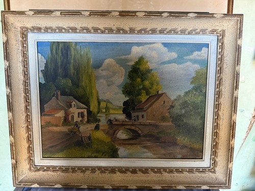 Peinture sur toile scene - scene, de