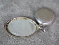 BAG MIRROR, silver metal.