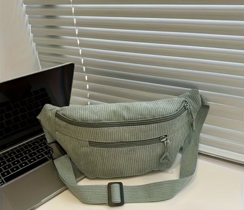 Sac banane velour - sac, côtelé