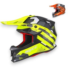 Casque Cross Rocc 800 De Büse Pour Moto Cross & Enduro Orange/ Jaune