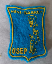 OLD FLAG COAT OF ARMS CREST SPORT MINI BASKETBALL USEP FRANCE FELT FABRICS NEW