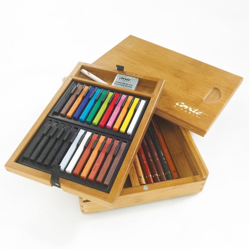 Coffret bois crayons - bois,