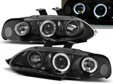 Paire de feux phares Honda Civic 91-95 4 portes angel eyes noir