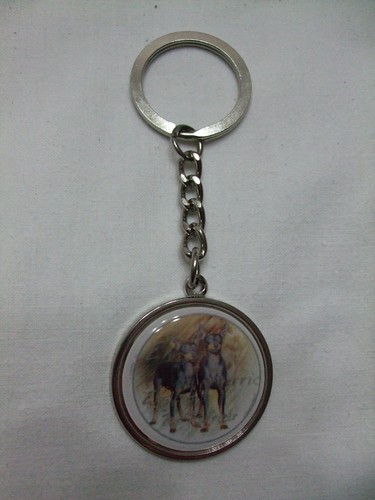 Porte clés métal chien - en,