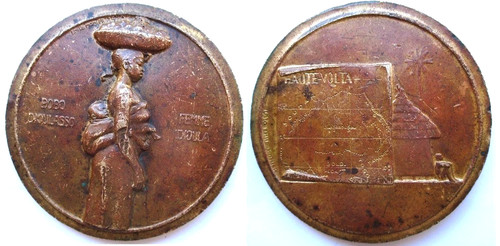 Médaille bronze femme dioula - bronze,
