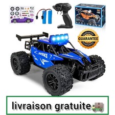 Voiture Télécommandée Tout Terrain 1:162.4GHz LED Buggy RC Rapide 20KM/H...