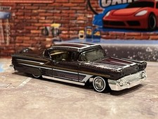 Hot Wheels ‘58 Chevy Impala CUSTOM Dayton Wheels Lowrider Gold Or Silver Wheels