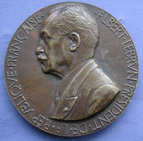Medal albert lebrvn president - "albert,