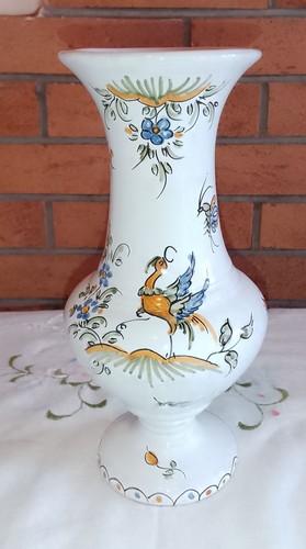 Vase moustiers décor oiseau - moustiers,