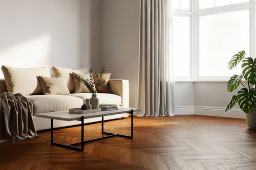 Parquet massif point de - ,