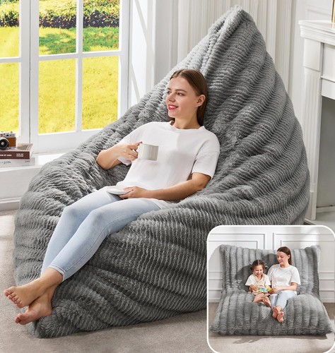 Large muted grey adult bean - large,