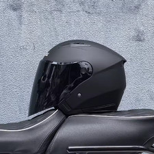 Casque Moto Scooter Protection Moto Demi-Casque Double Visière Scooter Course