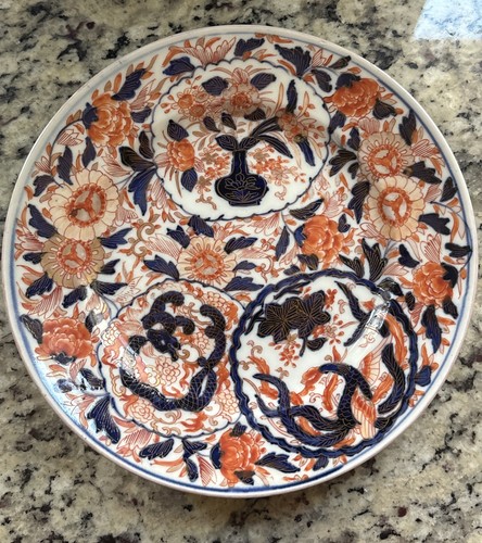 Antique japanese imari plate - japanese,