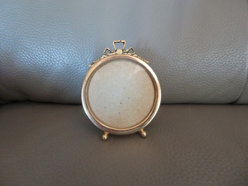 Cadre photo rond laiton et - cadre, en