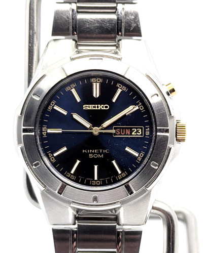 Seiko kinetic 5m63 0ae0 - seiko, blue